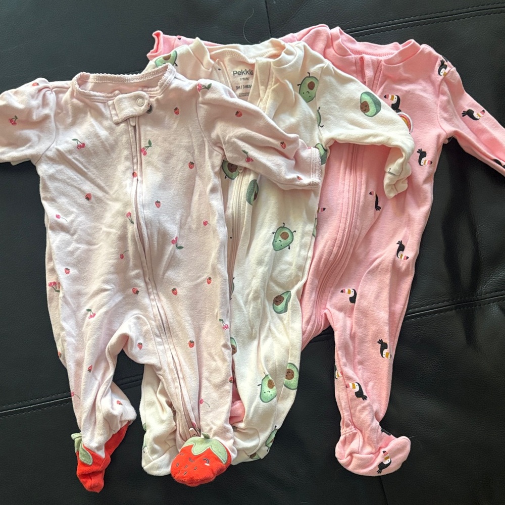 Three Zippered Footies